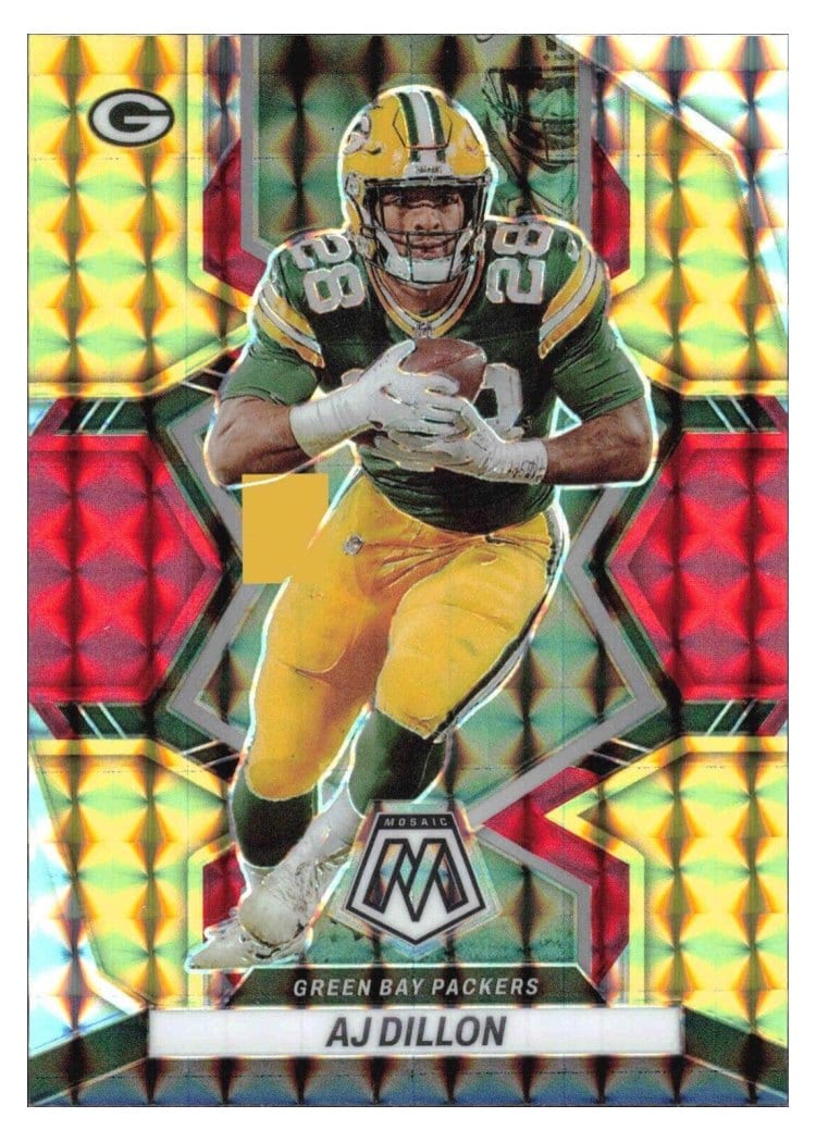 2022 Panini Mosaic Base Set AJ Dillon #71 card