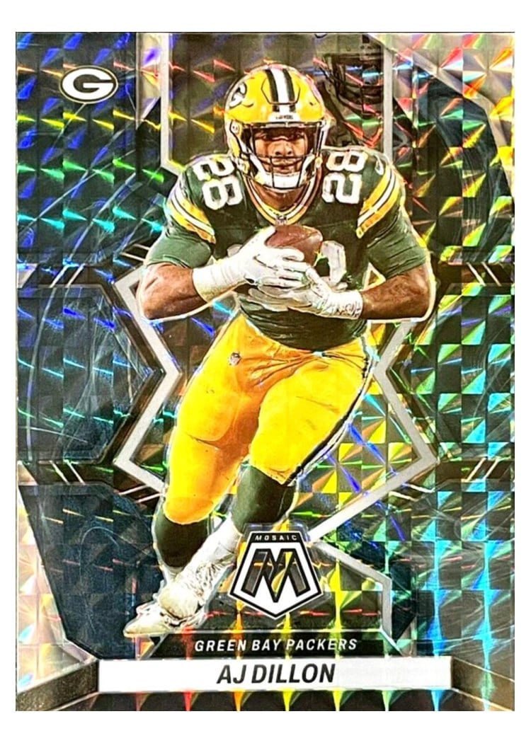 2022 Panini Mosaic Base Set AJ Dillon #71 card