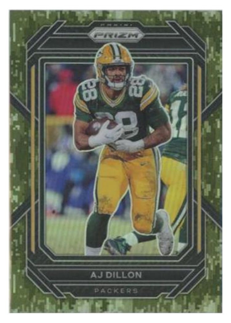2022 Panini Prizm Base Set AJ Dillon #105 card