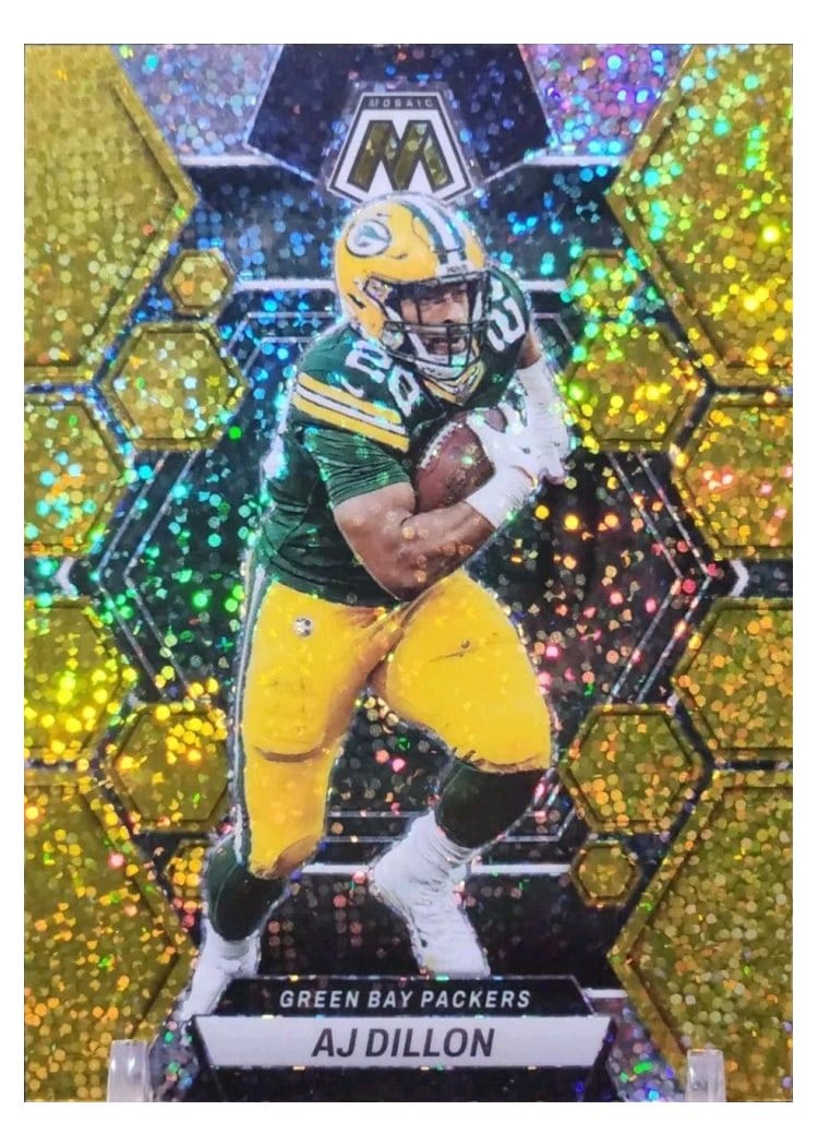 2023 Panini Mosaic Base Set AJ Dillon #84 card
