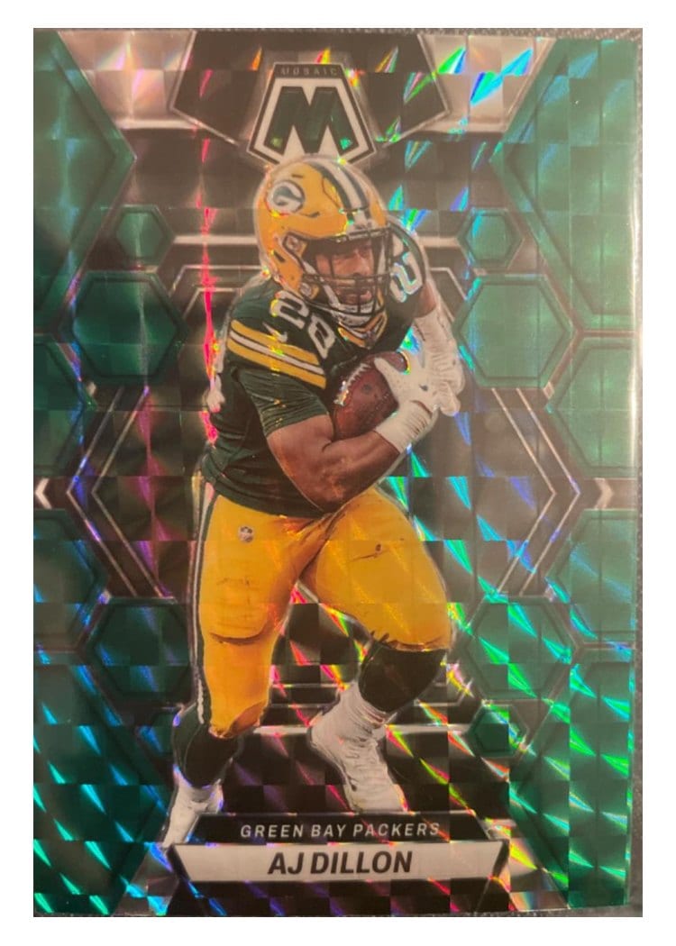 2023 Panini Mosaic Base Set AJ Dillon #84 card