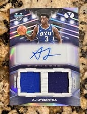 2025-26 Bowman University Best Prospect Dual Relic Autographs AJ Dybantsa #PDA-AD card