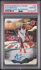 2025 Topps Chrome McDonald's All American Winning Tags AJ Dybantsa #WT-AD card