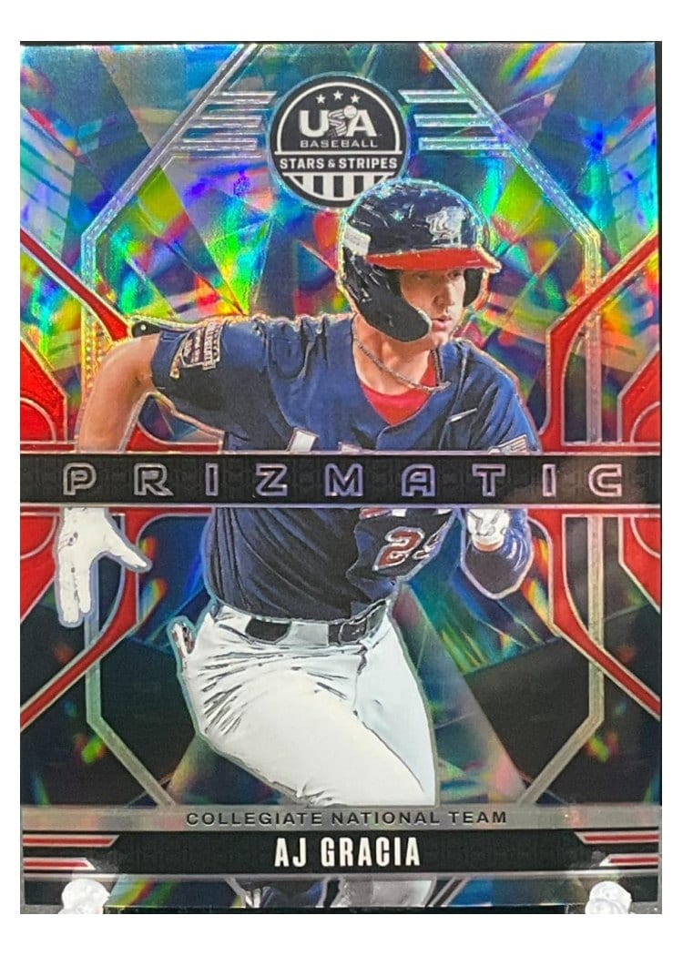 2026 Panini Stars & Stripes Prizm Prizmatic AJ Gracia #9 card