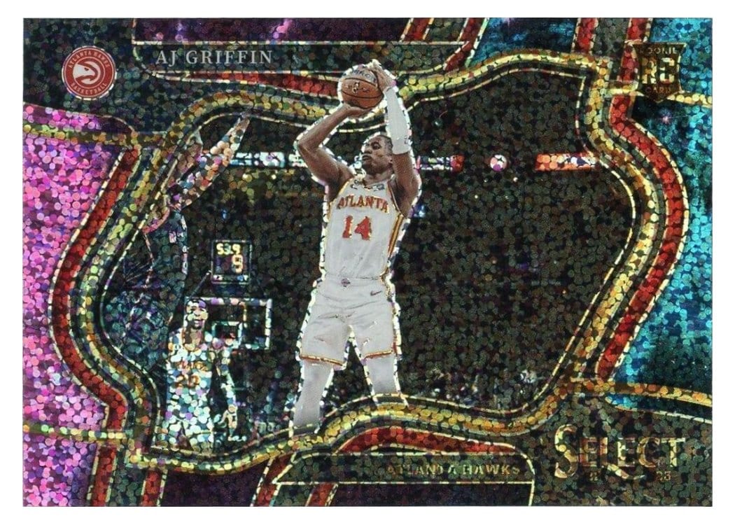2022-23 Panini Select Base Set AJ Griffin Cosmic Prizm #274 card