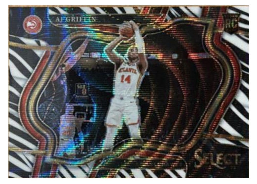 2022-23 Panini Select Base Set AJ Griffin Zebra Prizm #274 card