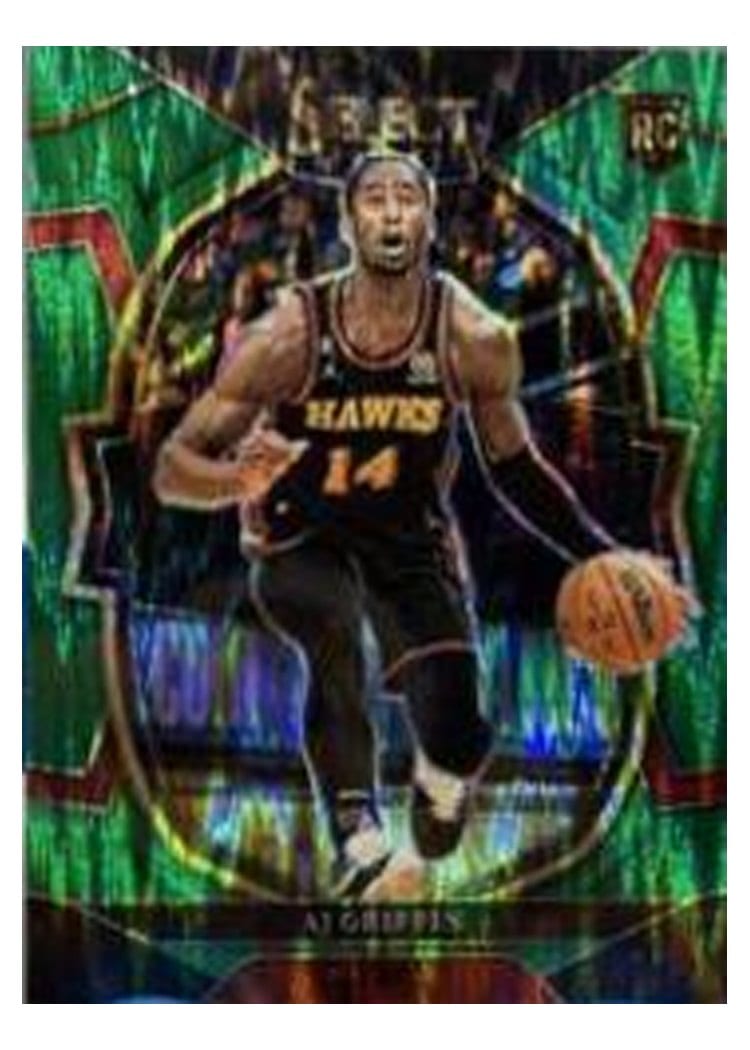 2022-23 Panini Select Base Set AJ Griffin Green Shock Prizm #88 card