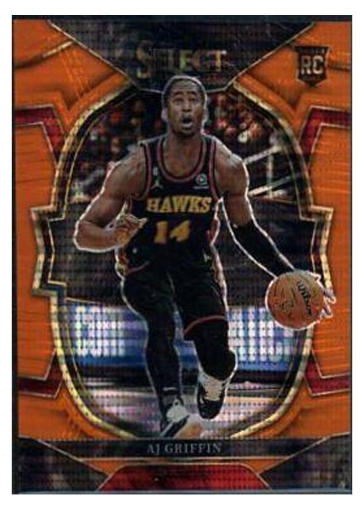 2022-23 Panini Select Base Set AJ Griffin Neon Orange Pulsar Prizm #88 card