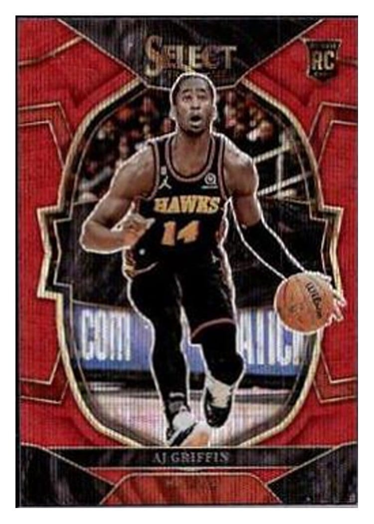 2022-23 Panini Select Base Set AJ Griffin Red Wave Prizm #88 card