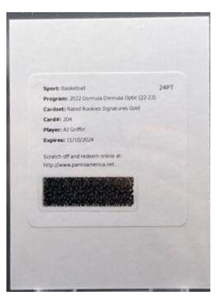 2022 Panini Donruss Optic AJ Griffin #204 card