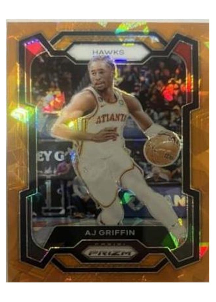 2023-24 Panini Prizm Base Set AJ Griffin Orange Ice #266 card