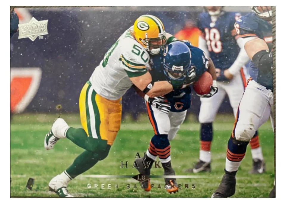 2008 Upper Deck AJ Hawk #72 card