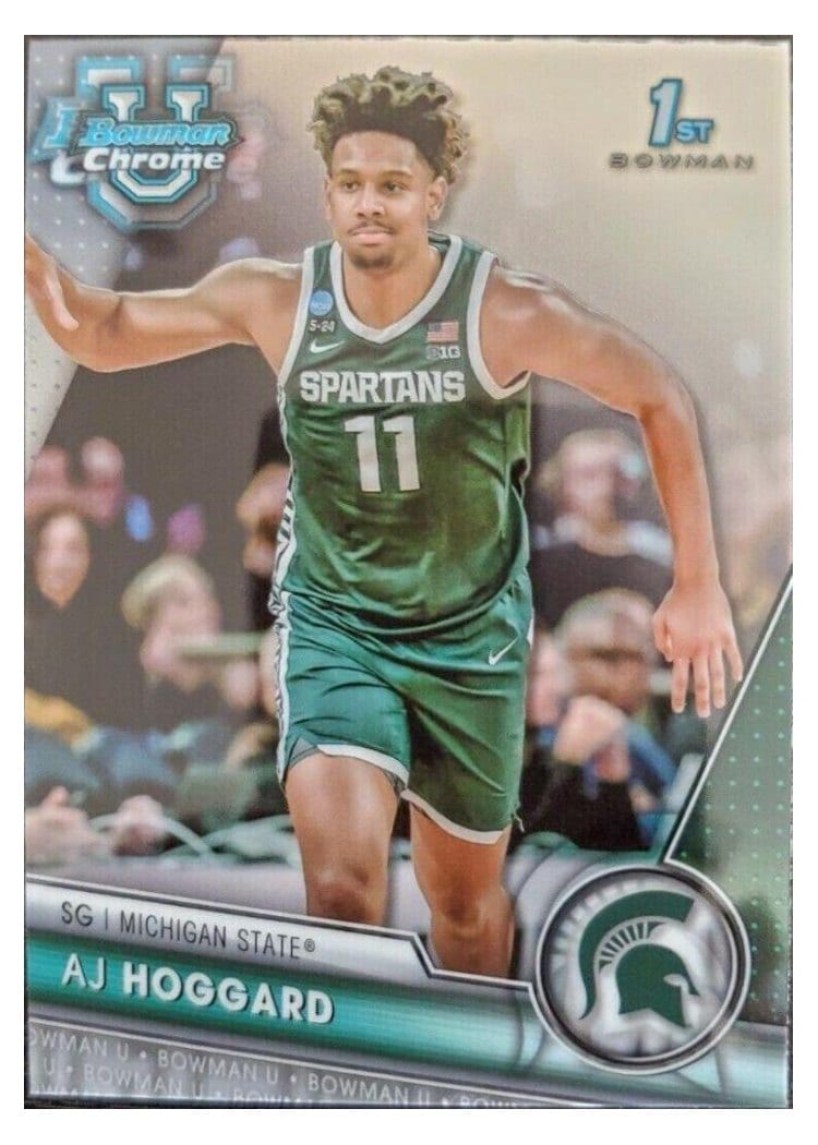 2023-24 Bowman University Chrome Base Set AJ Hoggard #5 card