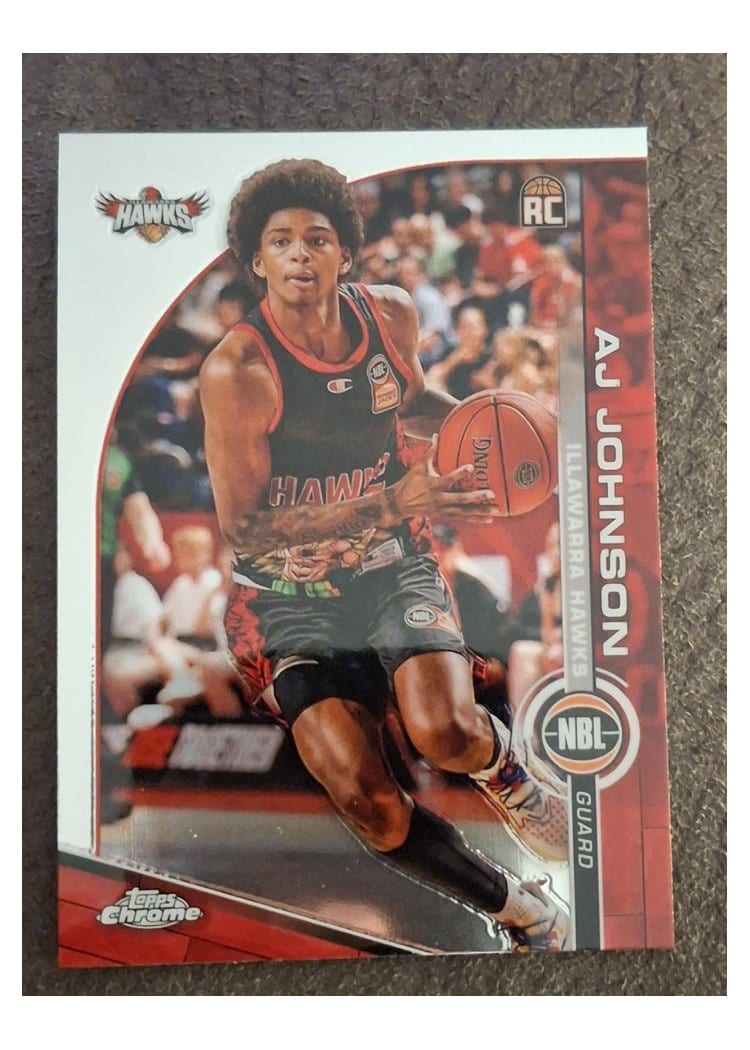 2023-24 Topps Chrome NBL Base Set AJ Johnson #31 card