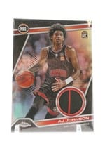 2023-24 Topps Chrome NBL NBL Relic Refractor AJ Johnson #NRR-9 card