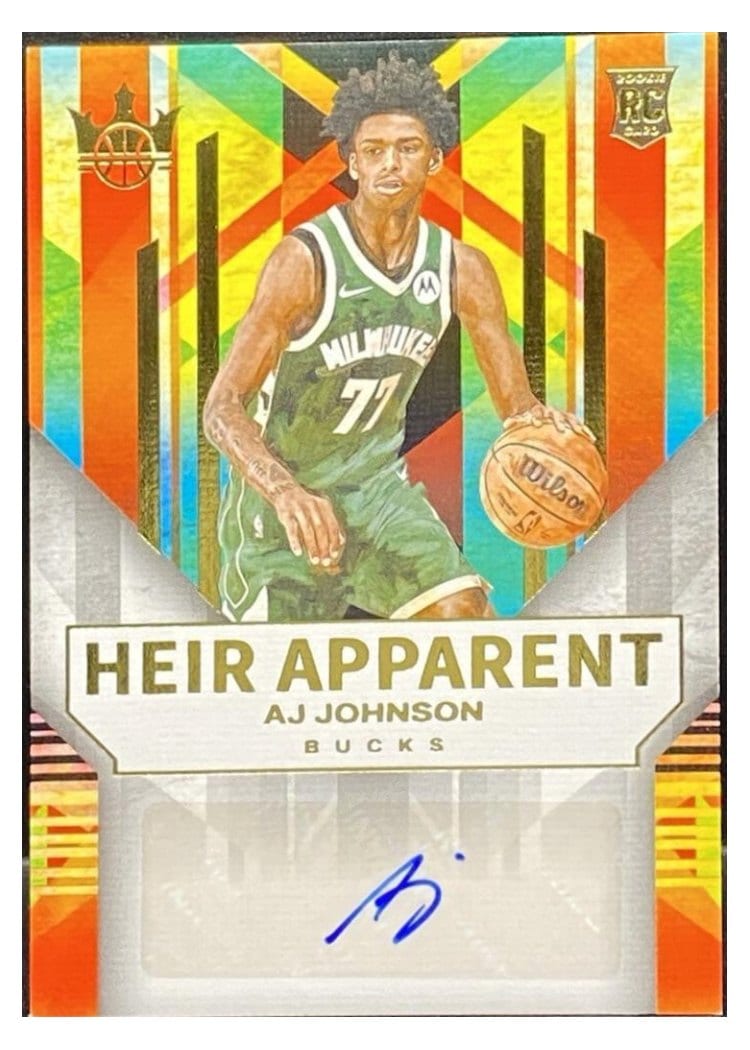 2024-25 Panini Court Kings Heir Apparent Autographs AJ Johnson #HA-AJJ card