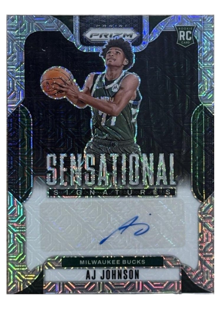 2024-25 Panini Prizm Black Sensational Signatures AJ Johnson #SS-AJJ card