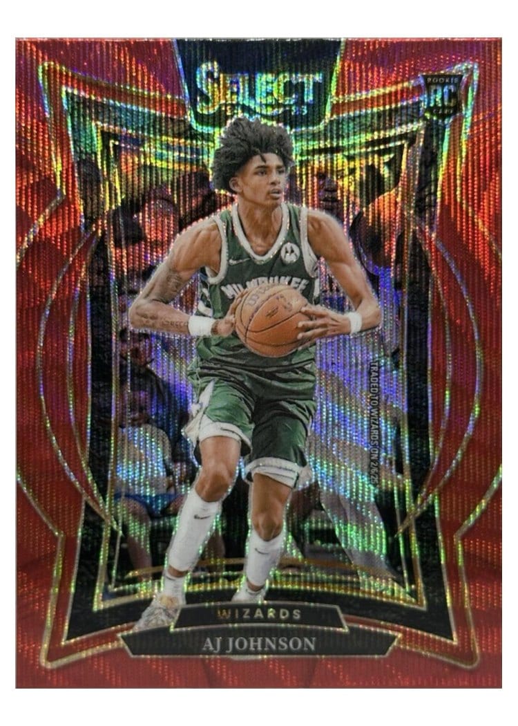2024-25 Panini Select Base Set AJ Johnson Red Wave Prizm #67 card