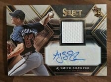 2023 Panini Select Rookie Jersey Autographs AJ Smith-Shawver #PJA-SS card