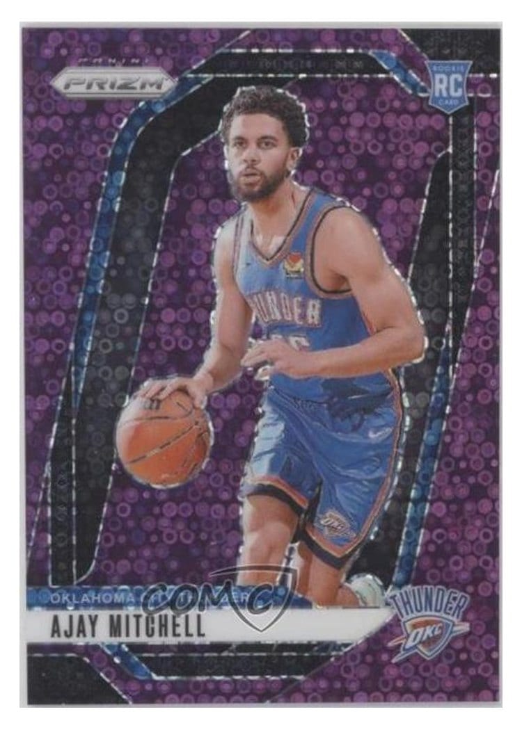 2024-25 Panini Prizm Base Set Ajay Mitchell Fast Break Purple #226 card