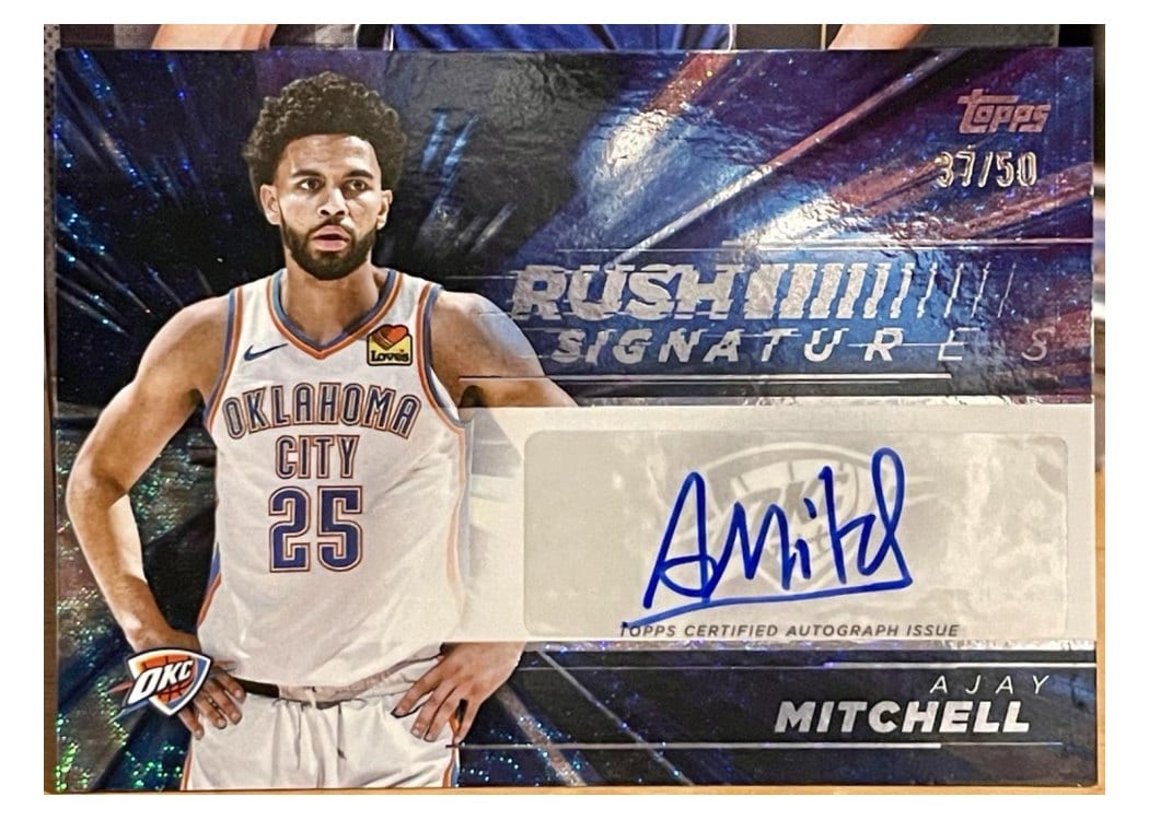 2025-26 Topps Retail Rush Signatures Ajay Mitchell #RS-AM card