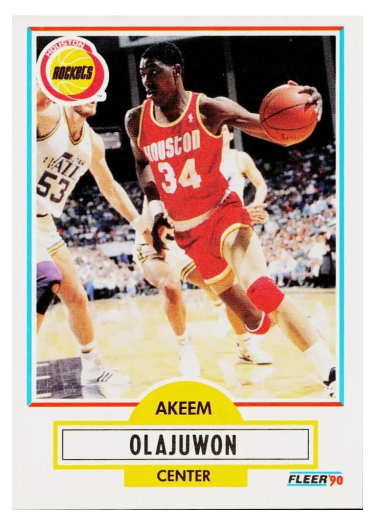1990 Fleer Akeem Olajuwon #73 card