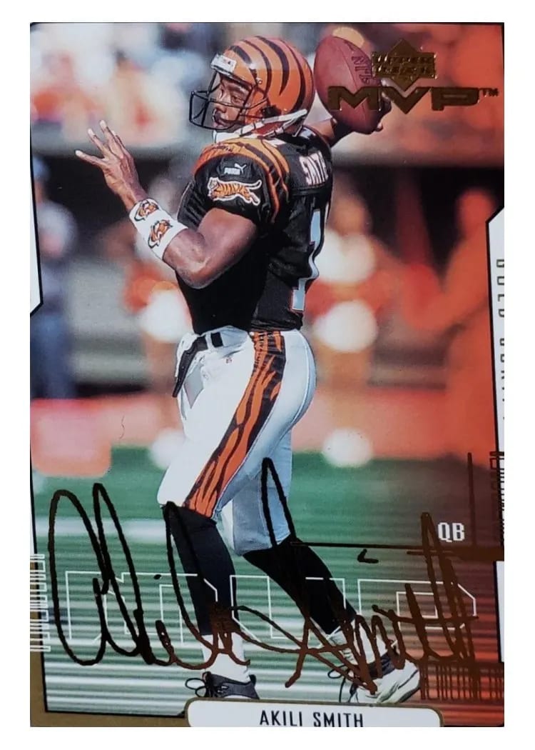 2000 Upper Deck MVP Akili Smith #34 card