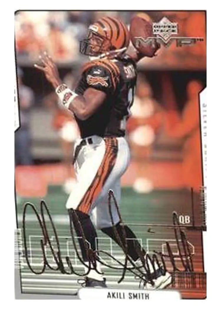 2000 Upper Deck MVP Akili Smith #34 card