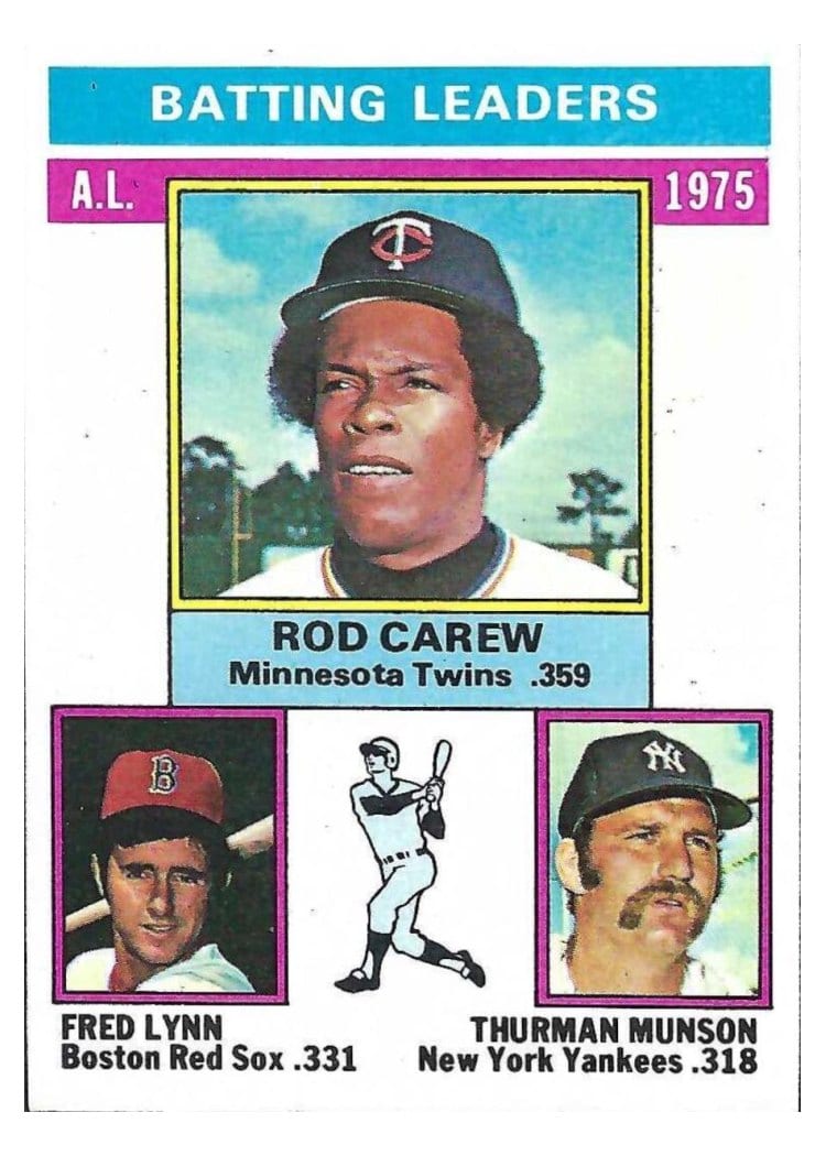 1976 Topps AL Batting Leaders #192 card