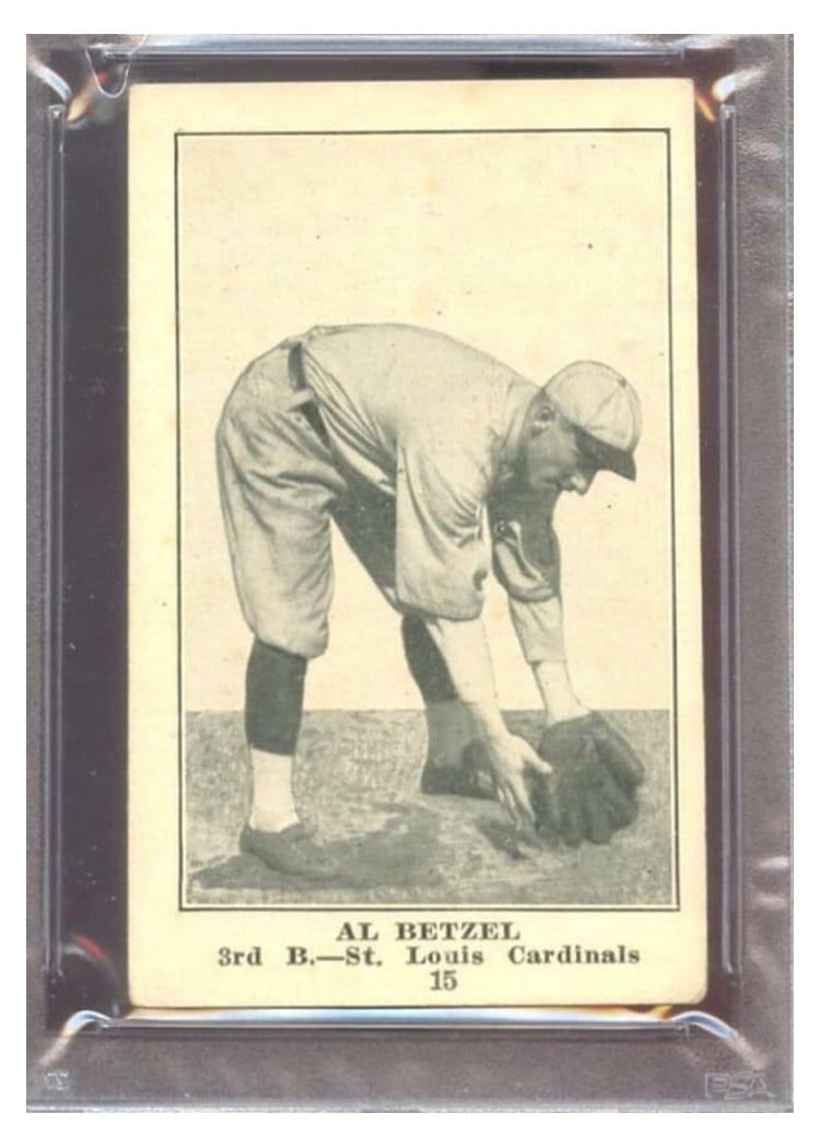 1917 Collins McCarthy Al Betzel #15 card