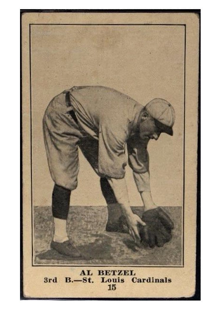1917 Collins McCarthy Al Betzel #15 card