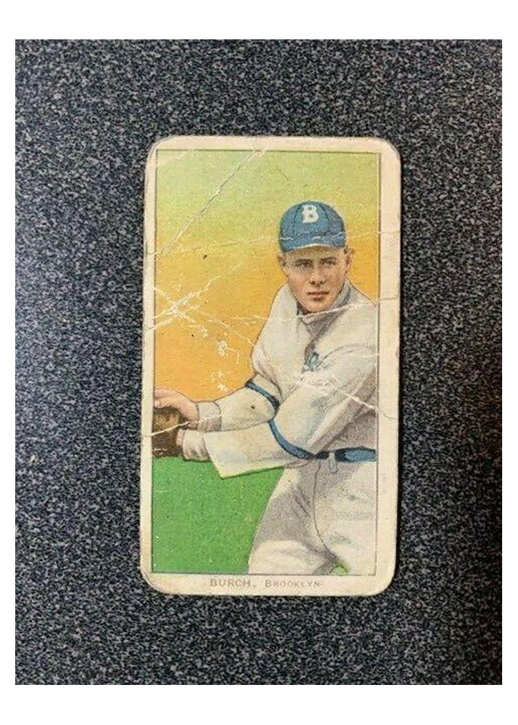 1909 T206 Sweet Caporal 350-460 Factory 42 Overprint Al Burch Fielding card