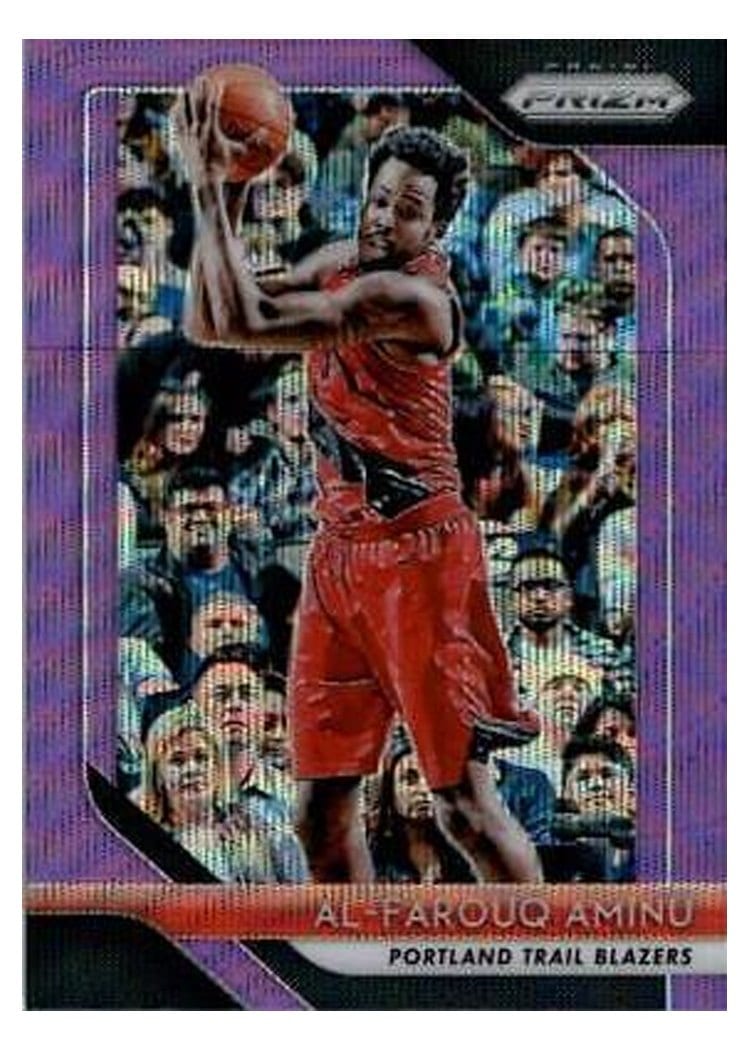 2018-19 Panini Prizm Base Set Al-Farouq Aminu Purple Wave Prizm #111 card