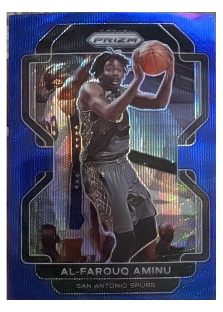 2021-22 Panini Prizm Base Set Al-Farouq Aminu Blue Wave #219 card