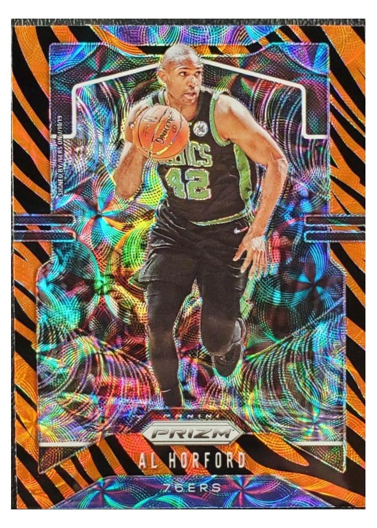 2019-20 Panini Prizm Base Set Al Horford Tiger Stripe Choice Prizm #202 card