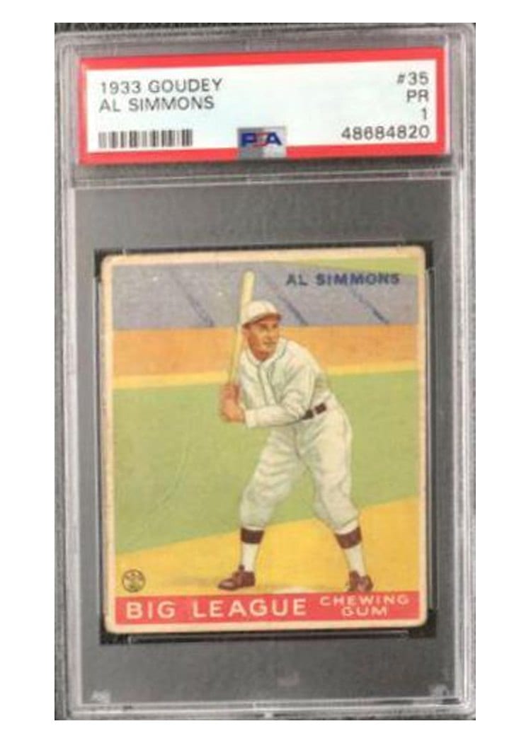 1933 Goudey Al Simmons #35 card