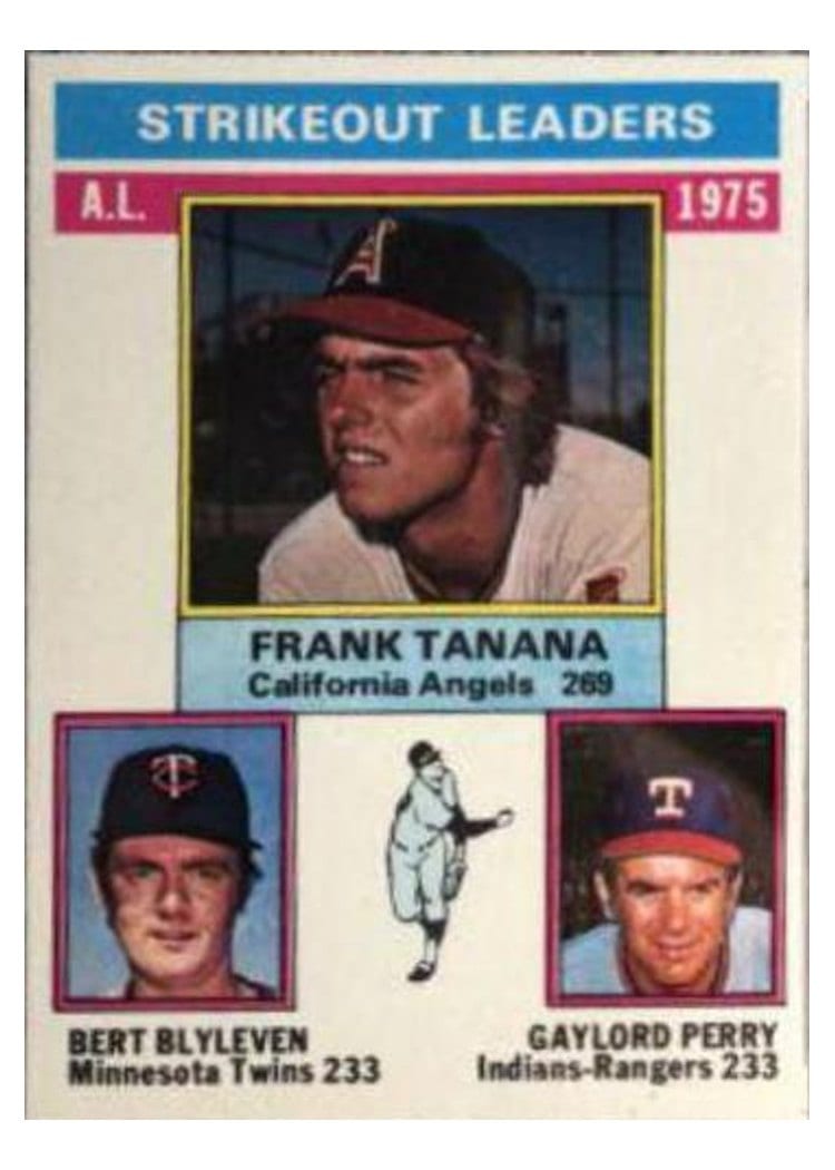 1976 Topps AL Strikeout Leaders #204 card