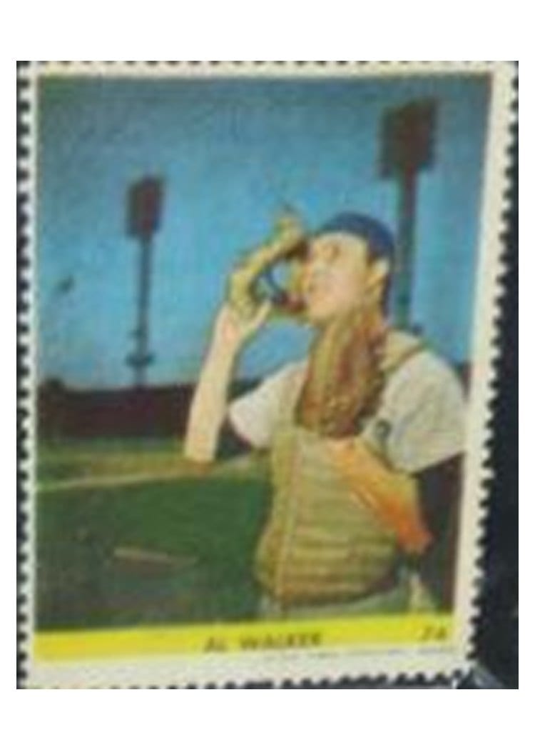 1949 Eureka Sportstamps Al Walker #74 card