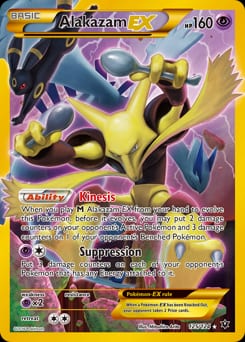 2016 Fates Collide Alakazam-EX #125 card