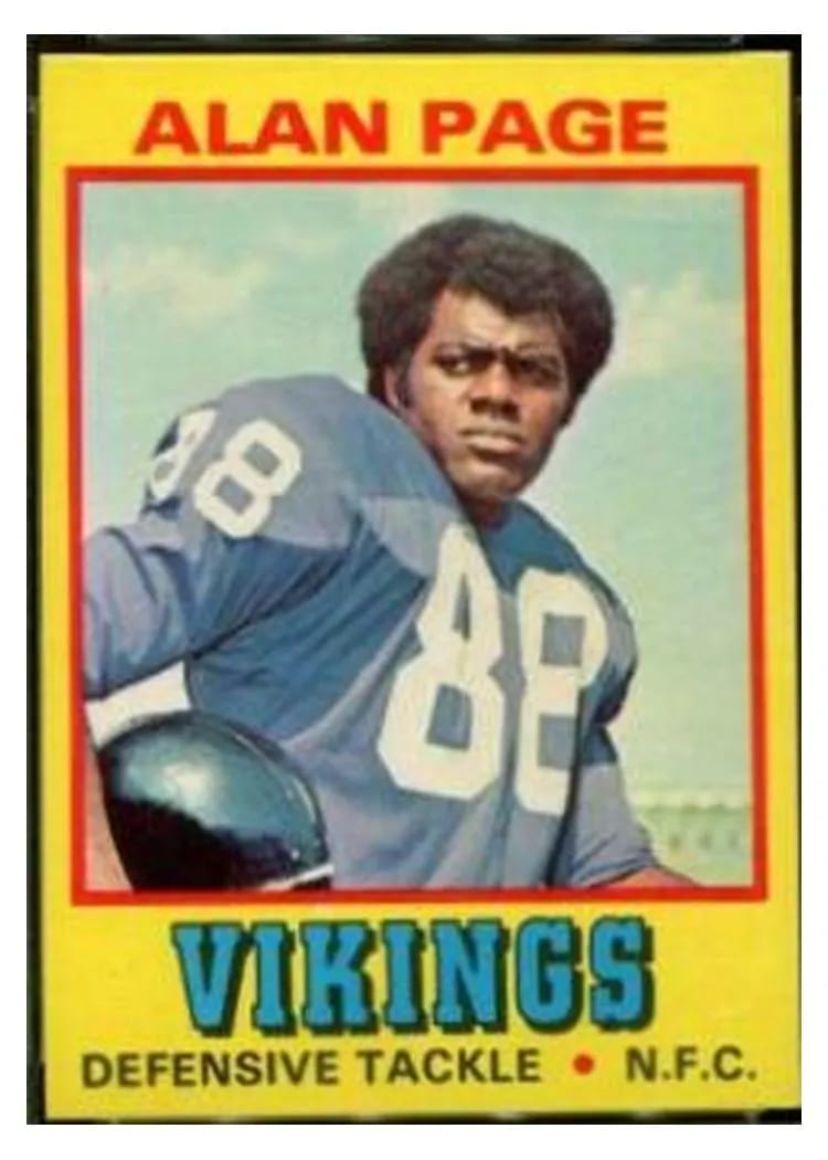 1974 Wonder Bread Alan Page Town Talk #17 card