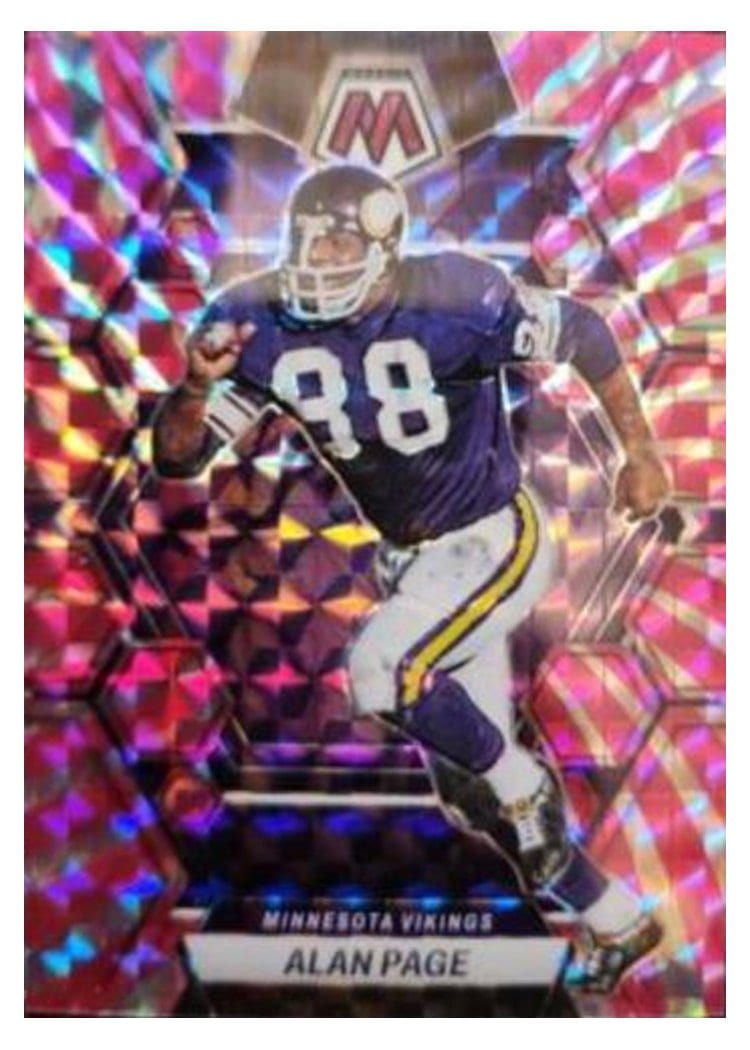 2023 Panini Mosaic Base Set Alan Page Pink Swirl #156 card