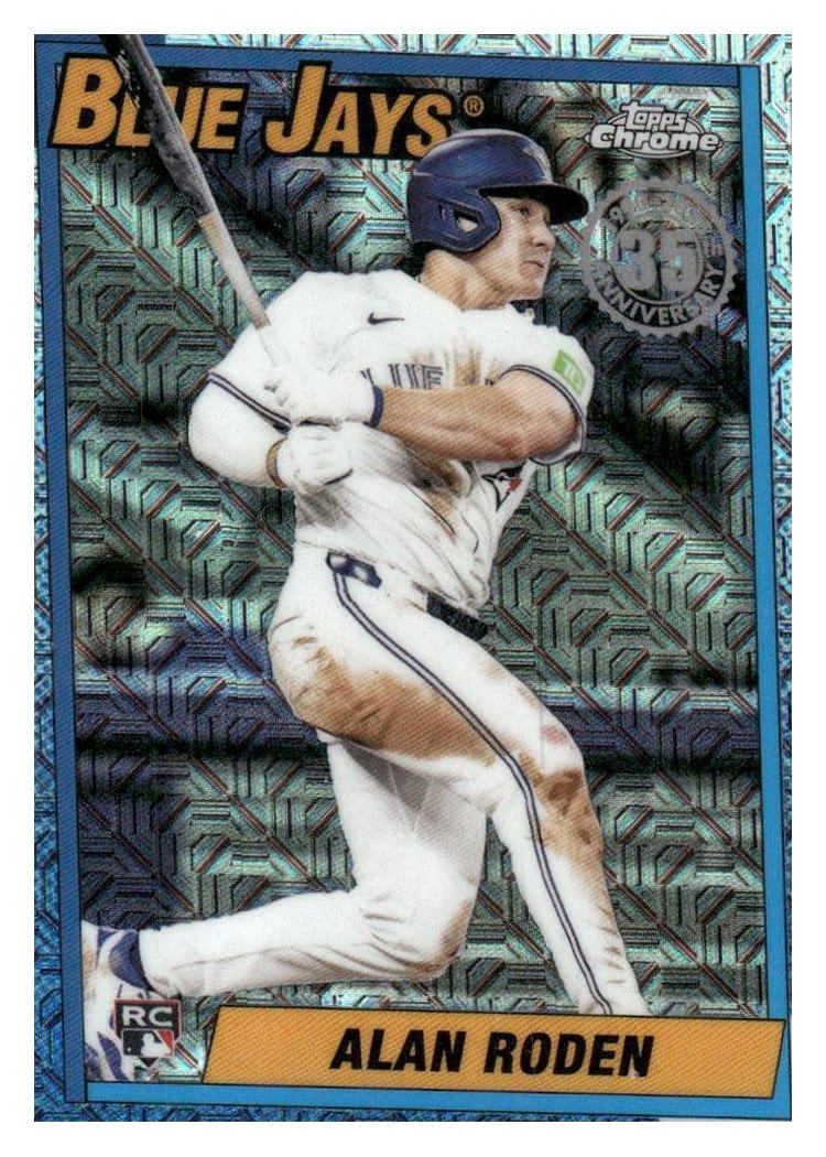 2025 Topps Update 1990 Topps Chrome Baseball Alan Roden #U90C-15 card