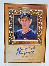 2025 Topps Gilded Collection Gold Framed Hall of Fame Autographs Alan Trammell #HAFA-AT