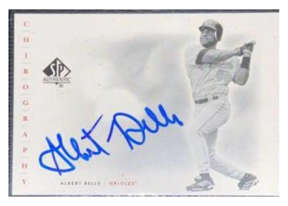 2001 SP Authentic Chirography Albert Belle #AB card