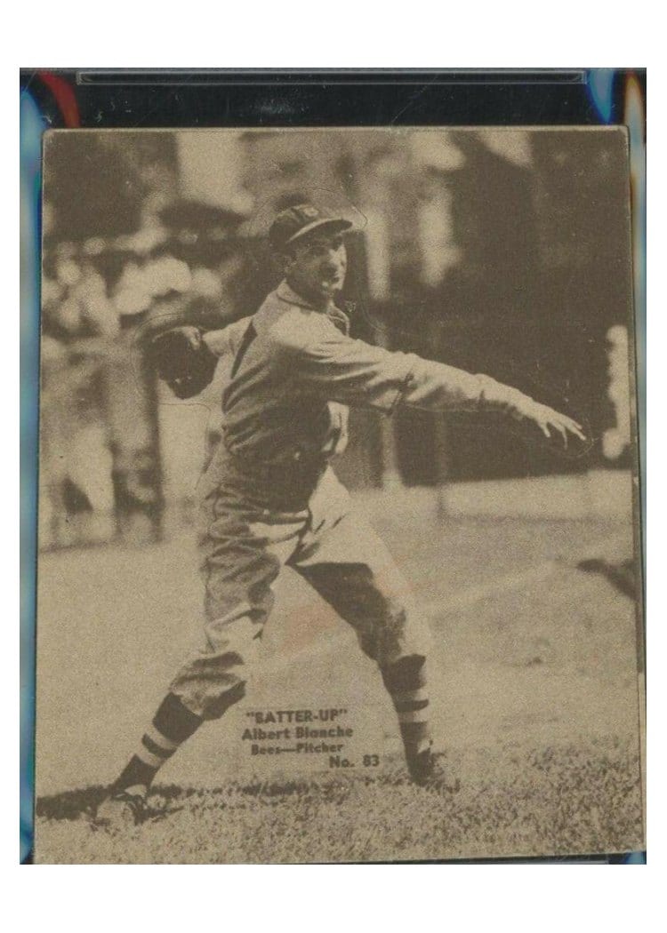 1934 Batter Up Albert Blanche #83 card