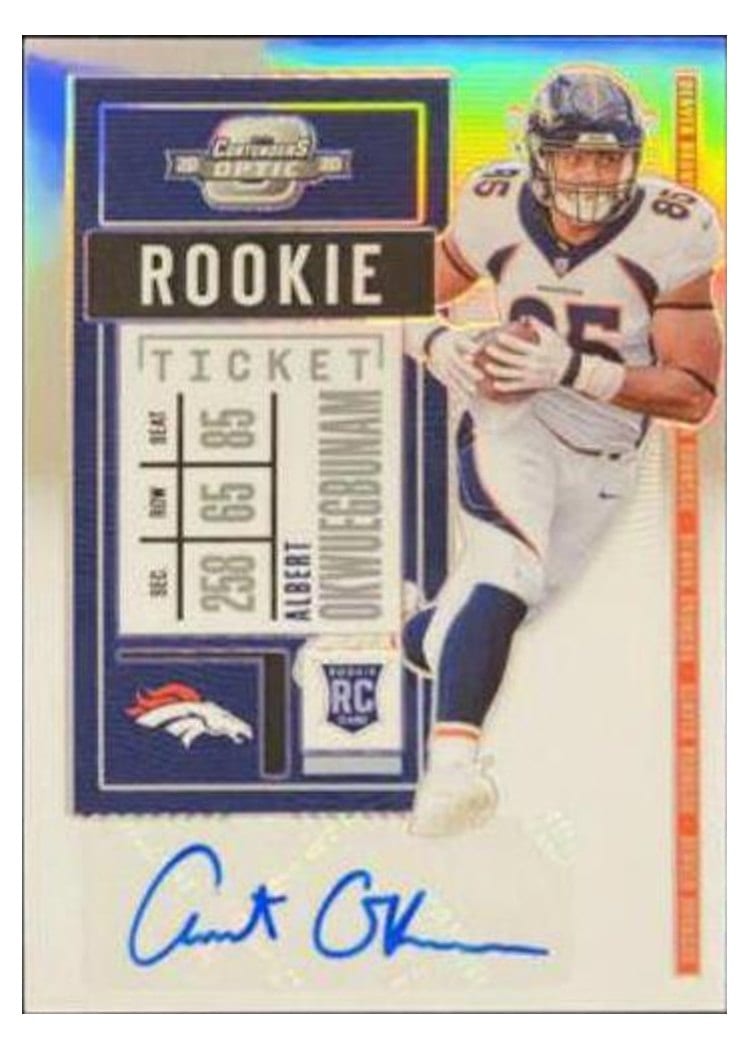 2020 Panini Contenders Optic Base Set Albert Okwuegbunam #180 card