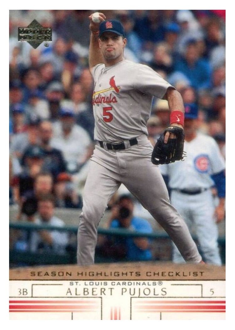 2002 Upper Deck Base Set Albert Pujols #499 card