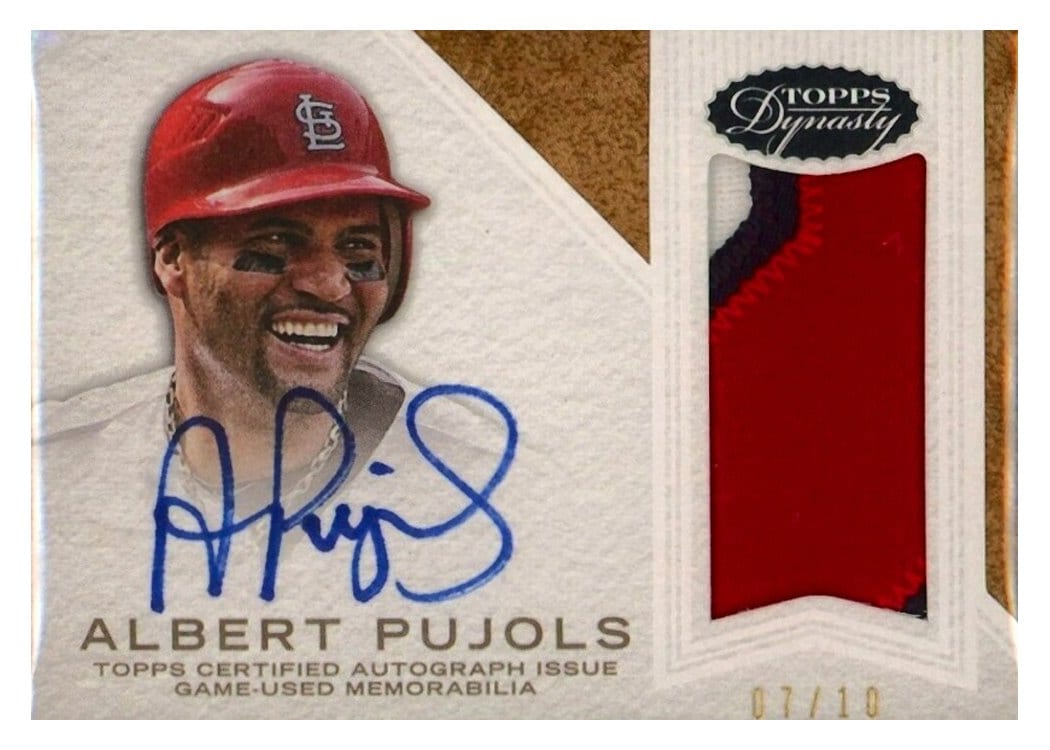 2016 Topps Dynasty Autograph Patches Albert Pujols #AP-APU3 card