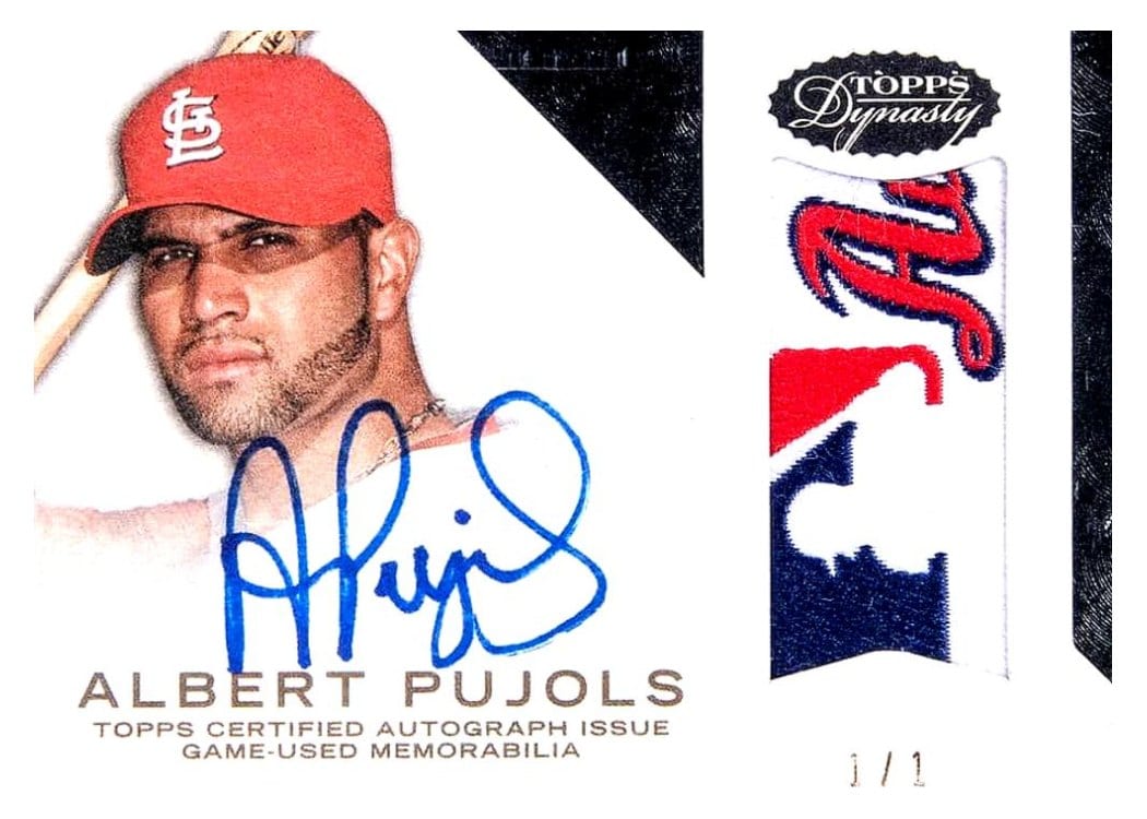 2016 Topps Dynasty Autograph Patches Albert Pujols #AP-APU5 card