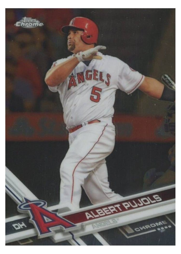 2017 Topps Chrome Base Set Albert Pujols #65 card